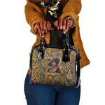 Zora Neale Hurston Shoulder Handbag Bold Kente and Art Deco Pattern - I Am Not Tragically Colored - African Pride