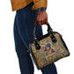 Zora Neale Hurston Shoulder Handbag Bold Kente and Art Deco Pattern - I Am Not Tragically Colored - African Pride