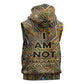 Zora Neale Hurston Sleeveless Zip Hoodie Bold Kente and Art Deco Pattern - I Am Not Tragically Colored - African Pride