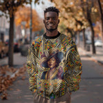 Zora Neale Hurston Sweatshirt Bold Kente and Art Deco Pattern - I Am Not Tragically Colored - African Pride