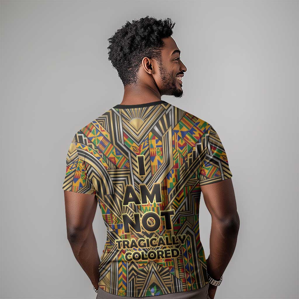 Zora Neale Hurston T shirt Bold Kente and Art Deco Pattern - I Am Not Tragically Colored - African Pride