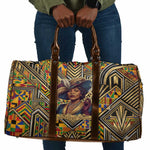 Zora Neale Hurston Travel Bag Bold Kente and Art Deco Pattern - I Am Not Tragically Colored - African Pride