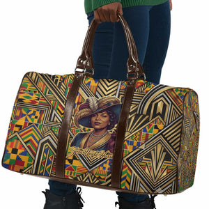 Zora Neale Hurston Travel Bag Bold Kente and Art Deco Pattern - I Am Not Tragically Colored - African Pride