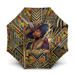 Zora Neale Hurston Umbrella Bold Kente and Art Deco Pattern - I Am Not Tragically Colored - African Pride