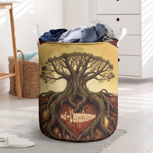 Léopold Sédar Senghor Laundry Basket Sacred Baobab Tree Design African Roots and Symbols Theme Negritude Movement - African Pride