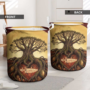 Léopold Sédar Senghor Laundry Basket Sacred Baobab Tree Design African Roots and Symbols Theme Negritude Movement - African Pride