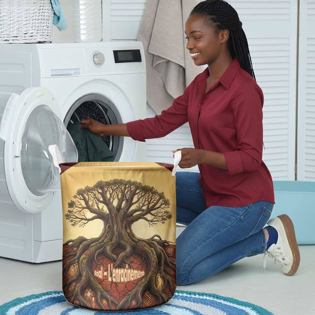 Léopold Sédar Senghor Laundry Basket Sacred Baobab Tree Design African Roots and Symbols Theme Negritude Movement - African Pride