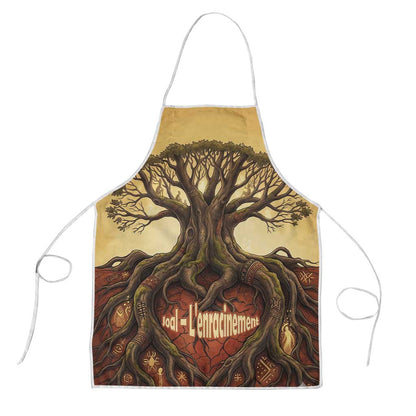 Léopold Sédar Senghor Apron Sacred Baobab Tree Design African Roots and Symbols Theme Negritude Movement - African Pride