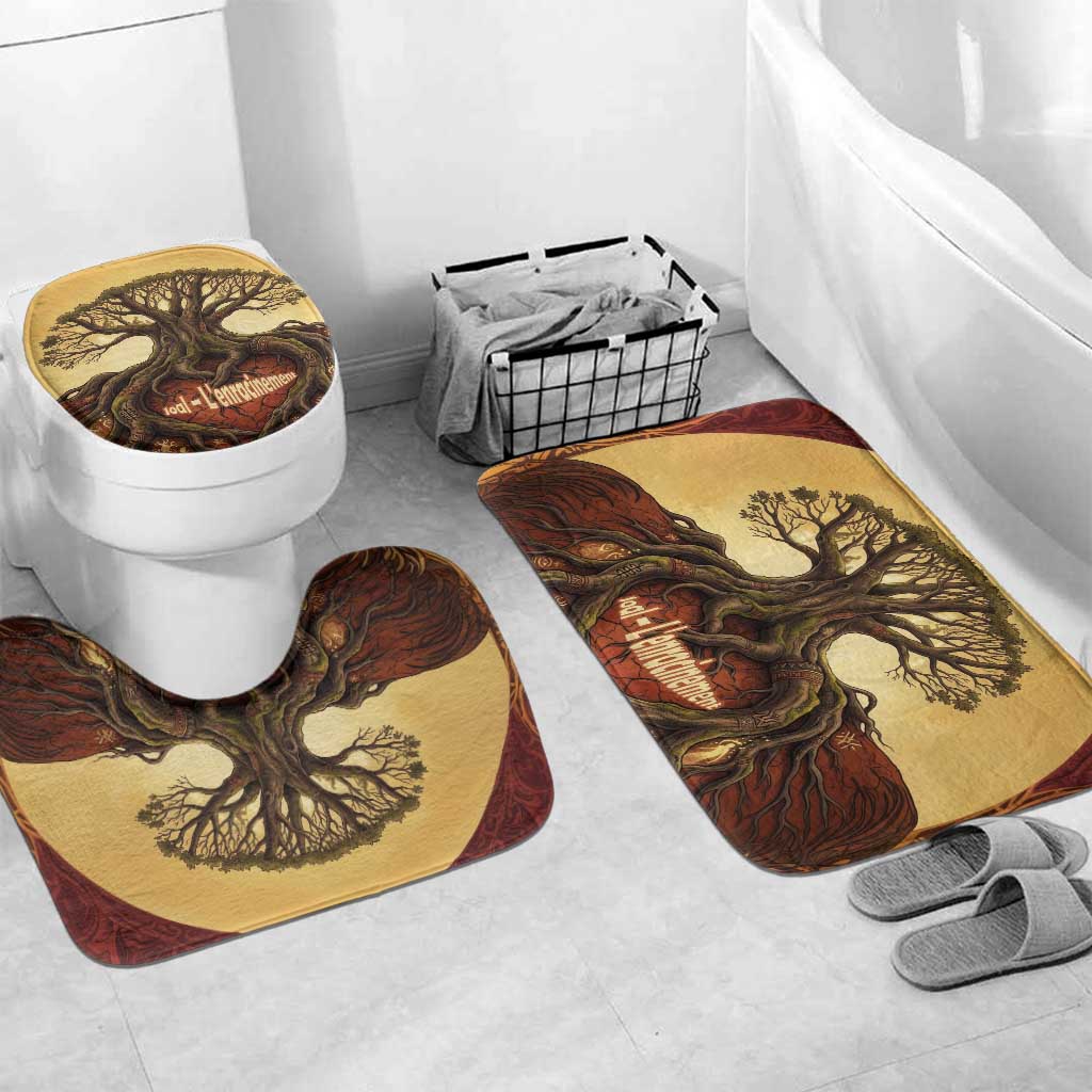 Léopold Sédar Senghor Bathroom Set Sacred Baobab Tree Design African Roots and Symbols Theme Negritude Movement - African Pride