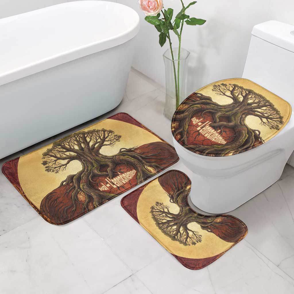Léopold Sédar Senghor Bathroom Set Sacred Baobab Tree Design African Roots and Symbols Theme Negritude Movement - African Pride