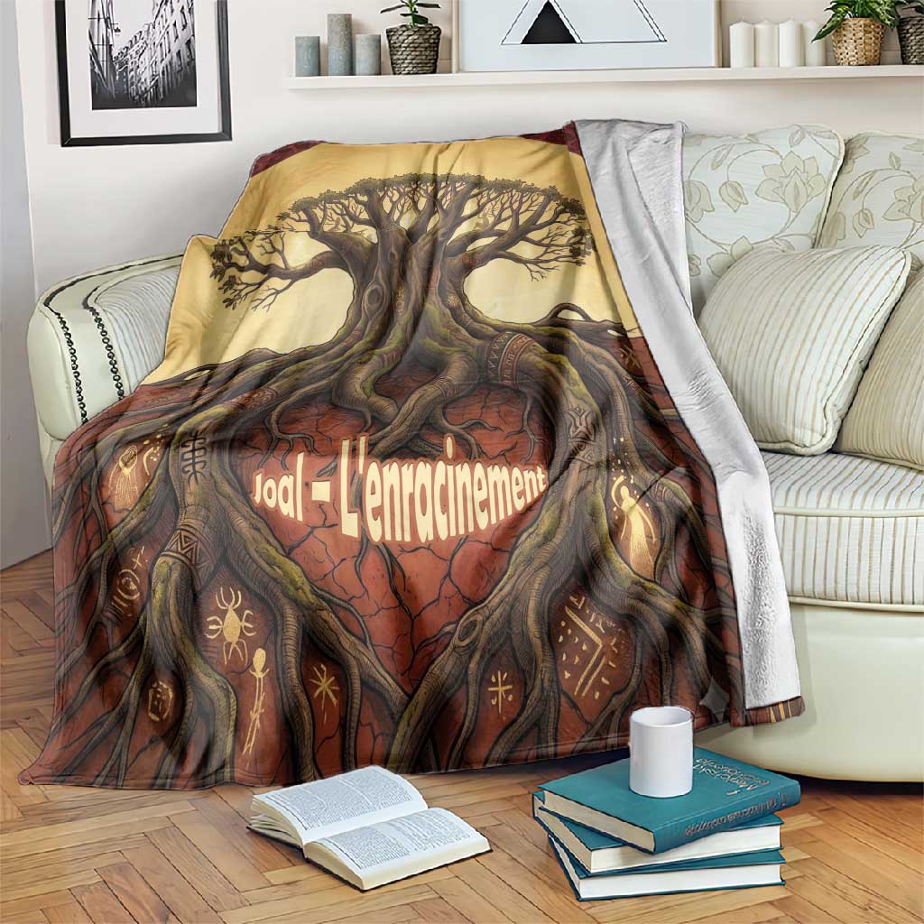 Léopold Sédar Senghor Blanket Sacred Baobab Tree Design African Roots and Symbols Theme Negritude Movement - African Pride