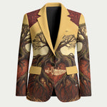 Léopold Sédar Senghor Blazer Sacred Baobab Tree Design African Roots and Symbols Theme Negritude Movement - African Pride