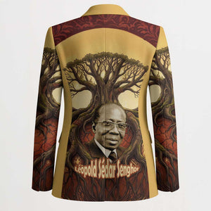 Léopold Sédar Senghor Blazer Sacred Baobab Tree Design African Roots and Symbols Theme Negritude Movement - African Pride