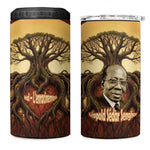 Léopold Sédar Senghor 4 in 1 Can Cooler Tumbler Sacred Baobab Tree Design African Roots and Symbols Theme Negritude Movement - African Pride