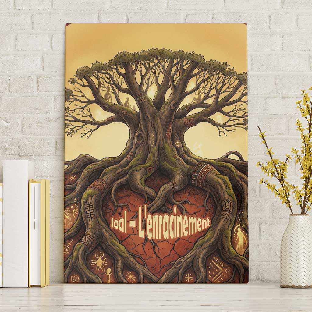 Léopold Sédar Senghor Canvas Wall Art Sacred Baobab Tree Design African Roots and Symbols Theme Negritude Movement - African Pride