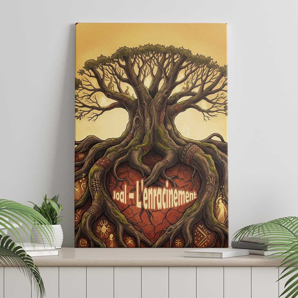 Léopold Sédar Senghor Canvas Wall Art Sacred Baobab Tree Design African Roots and Symbols Theme Negritude Movement - African Pride