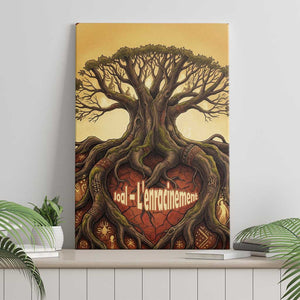 Léopold Sédar Senghor Canvas Wall Art Sacred Baobab Tree Design African Roots and Symbols Theme Negritude Movement - African Pride