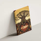 Léopold Sédar Senghor Canvas Wall Art Sacred Baobab Tree Design African Roots and Symbols Theme Negritude Movement - African Pride