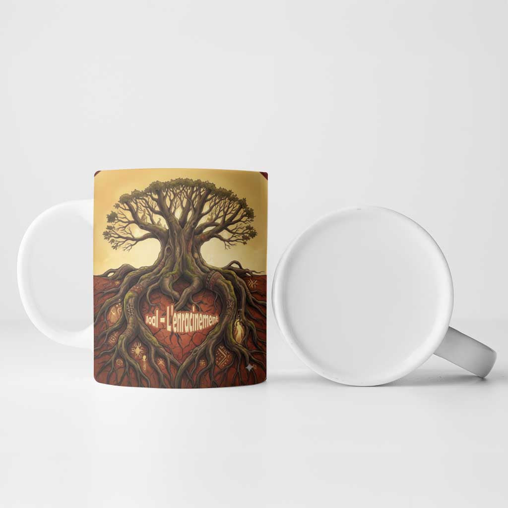 Léopold Sédar Senghor Ceramic Mug Sacred Baobab Tree Design African Roots and Symbols Theme Negritude Movement - African Pride