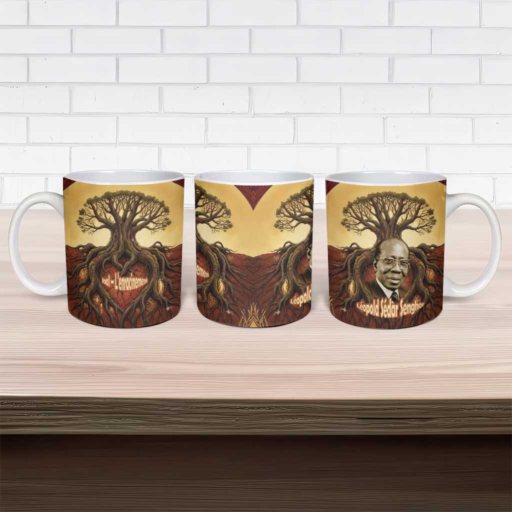Léopold Sédar Senghor Ceramic Mug Sacred Baobab Tree Design African Roots and Symbols Theme Negritude Movement - African Pride