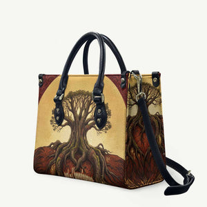 Léopold Sédar Senghor Leather Bag Sacred Baobab Tree Design African Roots and Symbols Theme Negritude Movement - African Pride