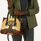 Léopold Sédar Senghor Leather Bag Sacred Baobab Tree Design African Roots and Symbols Theme Negritude Movement - African Pride