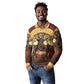 Léopold Sédar Senghor Long Sleeve Polo Shirt Sacred Baobab Tree Design African Roots and Symbols Theme Negritude Movement - African Pride