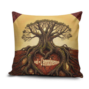 Léopold Sédar Senghor Pillow Cover Sacred Baobab Tree Design African Roots and Symbols Theme Negritude Movement - African Pride