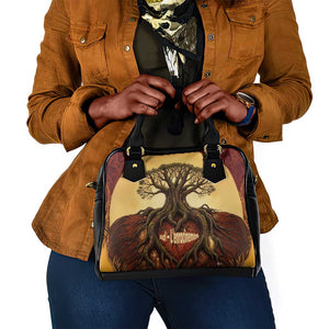 Léopold Sédar Senghor Shoulder Handbag Sacred Baobab Tree Design African Roots and Symbols Theme Negritude Movement - African Pride