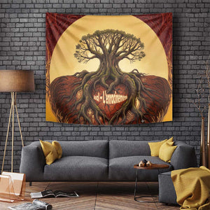 Léopold Sédar Senghor Tapestry Sacred Baobab Tree Design African Roots and Symbols Theme Negritude Movement - African Pride
