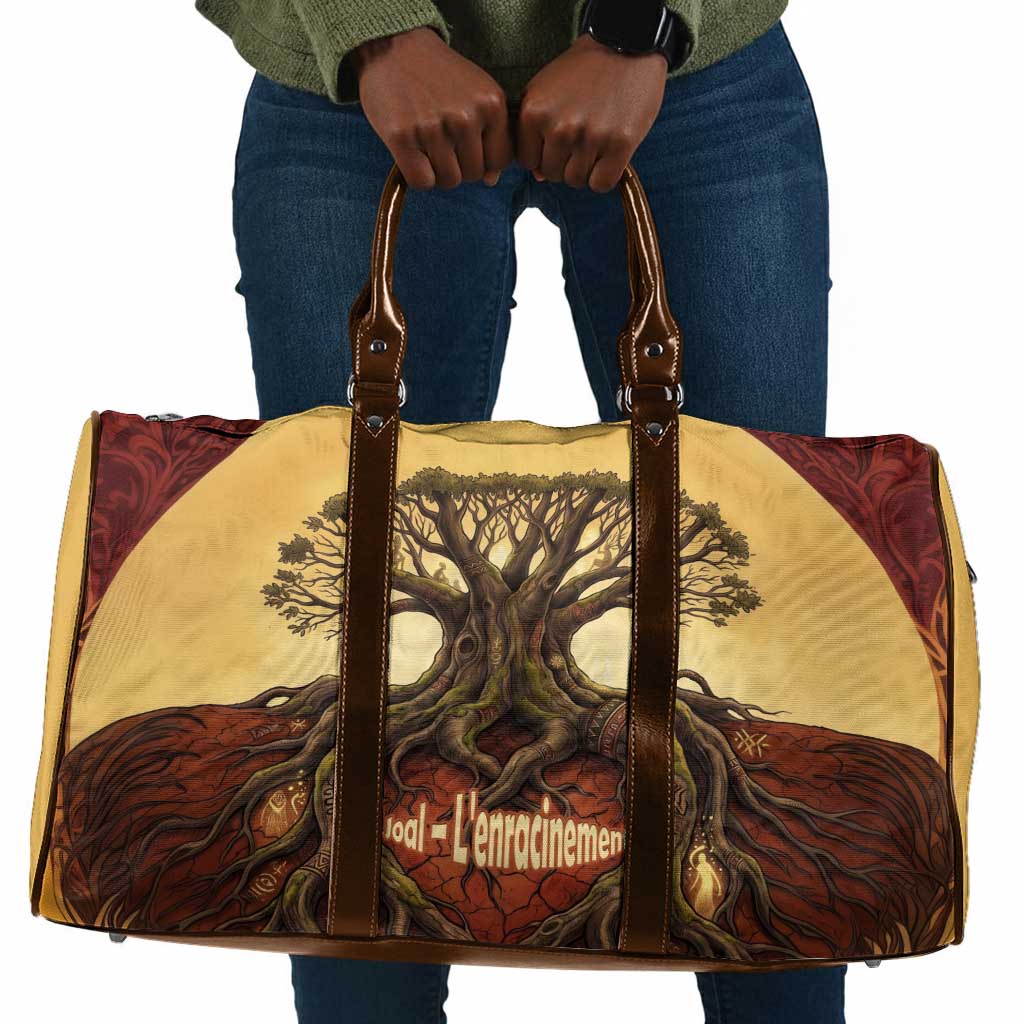Léopold Sédar Senghor Travel Bag Sacred Baobab Tree Design African Roots and Symbols Theme Negritude Movement - African Pride