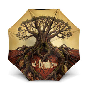 Léopold Sédar Senghor Umbrella Sacred Baobab Tree Design African Roots and Symbols Theme Negritude Movement - African Pride