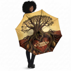 Léopold Sédar Senghor Umbrella Sacred Baobab Tree Design African Roots and Symbols Theme Negritude Movement - African Pride
