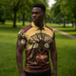 Léopold Sédar Senghor Zipper Polo Shirt Sacred Baobab Tree Design African Roots and Symbols Theme Negritude Movement - African Pride