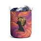 Léopold Sédar Senghor Laundry Basket Femme Noire Silhouette with Africa Map Pattern Vibrant Swirl Background - African Pride