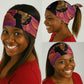 Léopold Sédar Senghor Neck Gaiter Femme Noire Silhouette with Africa Map Pattern Vibrant Swirl Background - African Pride
