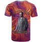 Léopold Sédar Senghor T shirt Femme Noire Silhouette with Africa Map Pattern Vibrant Swirl Background - African Pride