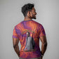 Léopold Sédar Senghor T shirt Femme Noire Silhouette with Africa Map Pattern Vibrant Swirl Background - African Pride