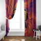 Léopold Sédar Senghor Window Curtain Femme Noire Silhouette with Africa Map Pattern Vibrant Swirl Background - African Pride