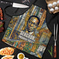 Léopold Sédar Senghor Apron President Poete Portrait Futuristic African Robotic Handshake Earth and Flowers Unity - African Pride