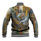 Léopold Sédar Senghor Baseball Jacket President Poete Portrait Futuristic African Robotic Handshake Earth and Flowers Unity - African Pride