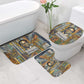 Léopold Sédar Senghor Bathroom Set President Poete Portrait Futuristic African Robotic Handshake Earth and Flowers Unity - African Pride