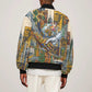 Léopold Sédar Senghor Bomber Jacket President Poete Portrait Futuristic African Robotic Handshake Earth and Flowers Unity - African Pride