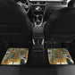 Léopold Sédar Senghor Car Mats President Poete Portrait Futuristic African Robotic Handshake Earth and Flowers Unity - African Pride