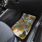 Léopold Sédar Senghor Car Mats President Poete Portrait Futuristic African Robotic Handshake Earth and Flowers Unity - African Pride
