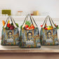 Léopold Sédar Senghor Grocery Bag President Poete Portrait Futuristic African Robotic Handshake Earth and Flowers Unity - African Pride