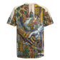 Léopold Sédar Senghor Rugby Jersey President Poete Portrait Futuristic African Robotic Handshake Earth and Flowers Unity - African Pride