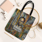 Léopold Sédar Senghor Tote Bag President Poete Portrait Futuristic African Robotic Handshake Earth and Flowers Unity - African Pride