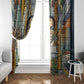Léopold Sédar Senghor Window Curtain President Poete Portrait Futuristic African Robotic Handshake Earth and Flowers Unity - African Pride