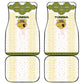 Tunisia Flag Car Mats with National Crest and Emblem